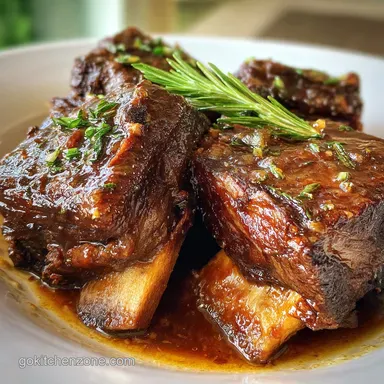 Crock Pot Short Ribs: Slow-Cooked in Red Wine Recipe Card