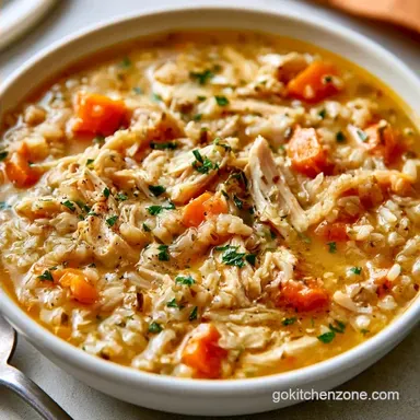 Crockpot Brown Rice Soup for 6 Servings