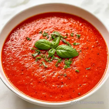 Crockpot Tomato Basil Soup for 6 Servings