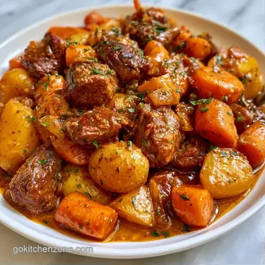 Crockpot Vegetable Beef Soup for 12 Recipe Card