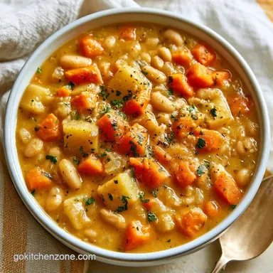 Crockpot White Bean Soup for 6 Servings