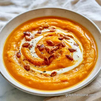Creamy Curried Butternut Squash Soup Recipe Card