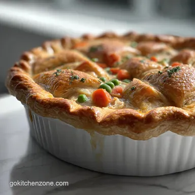 Chicken Pot Pie Recipe with Puff Pastry Recipe Card