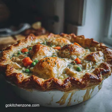 Chicken Pot Pie Recipe with Puff Pastry