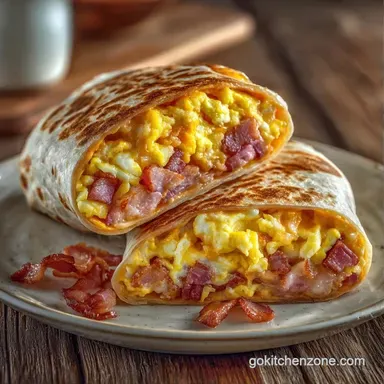 Freezer Breakfast Burritos for 12 Recipe Card