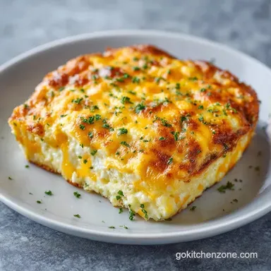 Egg and Cheese Bake for 4 Servings Recipe Card