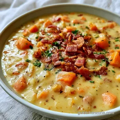Fall Creamy Potato Soup with Bacon