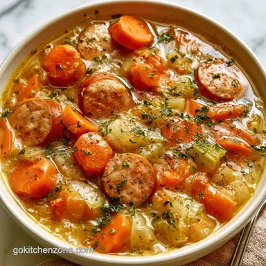 Chicken Sausage Vegetable Soup: One-Pot Recipe Card