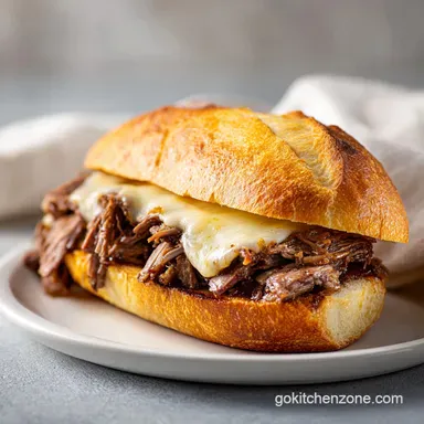 Classic French Dip Sandwich Recipe for 6 Recipe Card