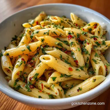 Pasta Side Dish with Garlic and Herbs: Silky in 20 Minutes Recipe Card