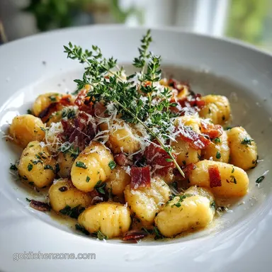 Gnocchi Carbonara: Restaurant-Quality Creamy Emulsion Recipe Card