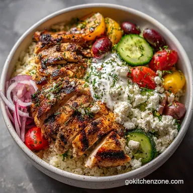Greek Chicken Bowl Recipe with Tzatziki | 30 Min
