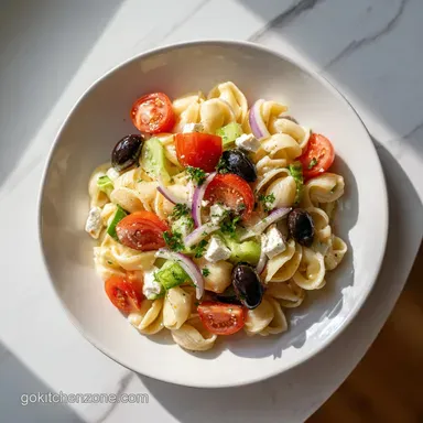 Greek Pasta Salad with Feta: Ready in 20 Min