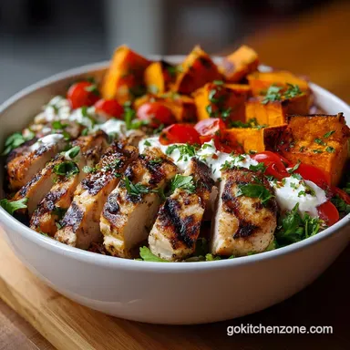 Grilled Chicken Sweet Potato Bowl: Smoky Charred Chicken