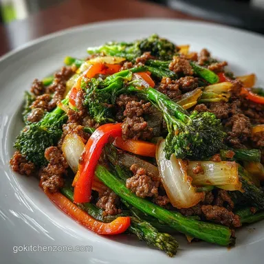 Ground Beef Stir Fry in 20 Minutes: Velvety Sauce