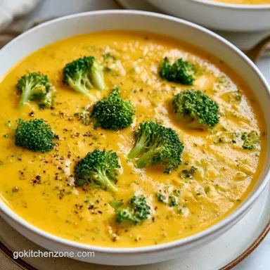 Healthy Crockpot Broccoli Soup Meal Prep Recipe Card