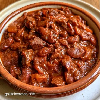 Healthy Crockpot Chili for 6 Servings Recipe Card