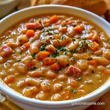 High Protein Bean Soup with Smoked Ham