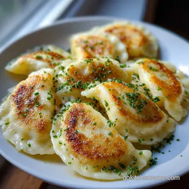 Homemade Pierogi with Potato & Cheese Filling Recipe Card