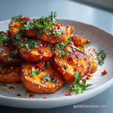 Honey Chili Smashed Sweet Potatoes: Crispy & Velvety