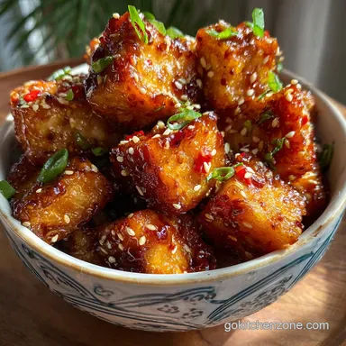 Crispy Honey Garlic Tofu Recipe Recipe Card