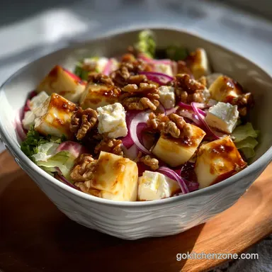 Autumn Harvest Honeycrisp Apple and Feta Salad with Toasted Walnuts