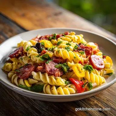 Italian Pasta Salad in 30 Minutes: Tangy Side Recipe Card