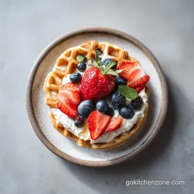 Keto Cream Cheese Waffle: 10-Minute Crispy Low Carb Breakfast