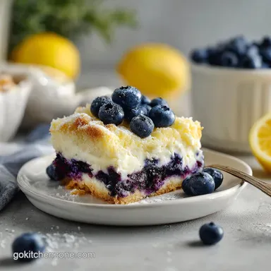 Lemon Blueberry Cheesecake Dump Cake: Creamy Golden Baked Dessert