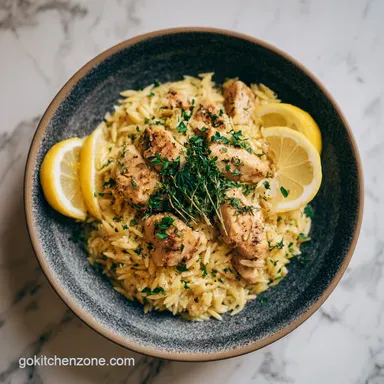 Lemon Chicken Orzo for 4 Servings