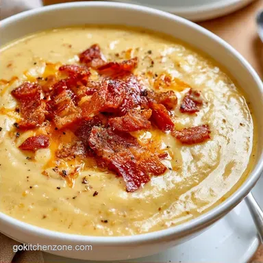 Loaded Creamy Potato Soup with Bacon