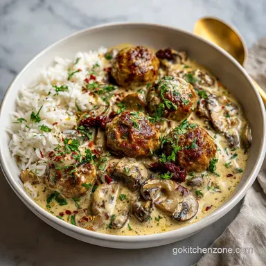 Meatball Stroganoff: One-Pot in 20 Minutes Recipe Card