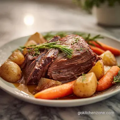 Mississippi Pot Roast Recipe for 8 Servings Recipe Card