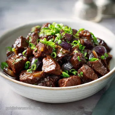 No Peek Beef Tips with Brown Gravy