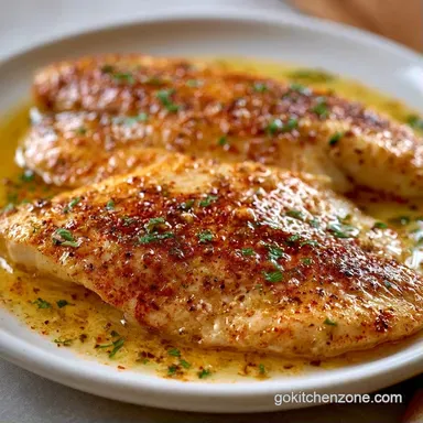 One Pan Baked Tilapia with Lemon Butter Recipe Card