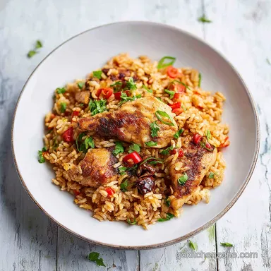 Cheap Easy Family Dinner Recipe with Chicken and Rice in 40 Minutes Recipe Card