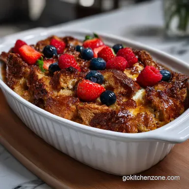 Overnight French Toast Casserole: Silky Center Recipe Card