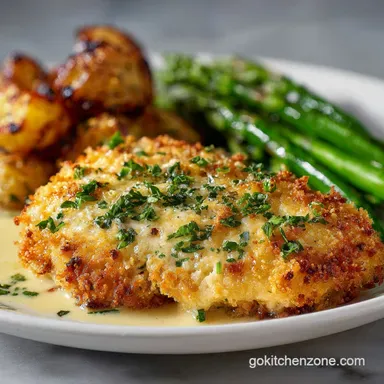Parmesan Crusted Chicken: Oven Baked Crispy Recipe Card
