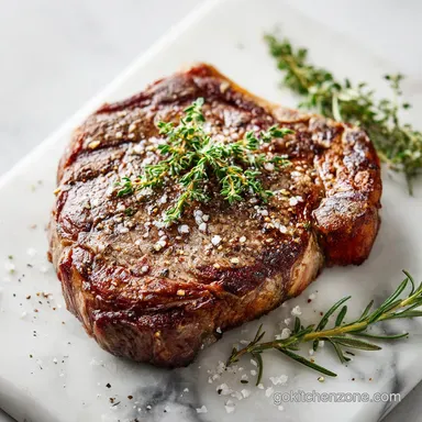 Ribeye Steak: Pan-Seared in 15 Minutes Recipe Card