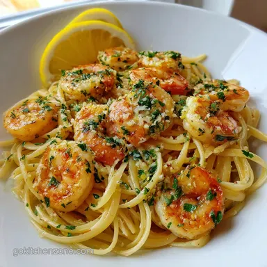 Shrimp Pasta Recipe with Butter Sauce for 4