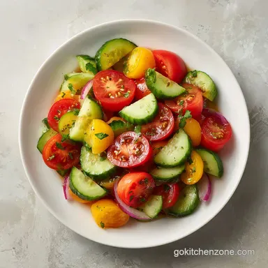 Refreshing Cucumber Tomato Salad for 4 Servings