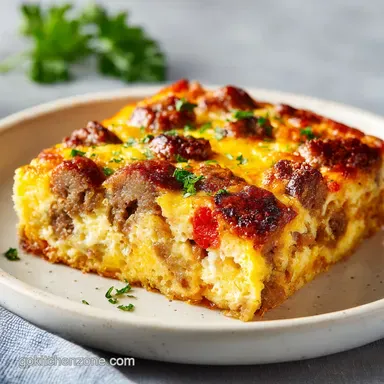 Breakfast Casserole Recipe with Sausage: Baked