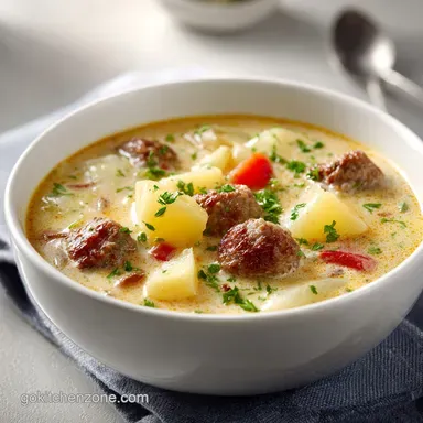 Sausage Potato Soup for 6 Servings