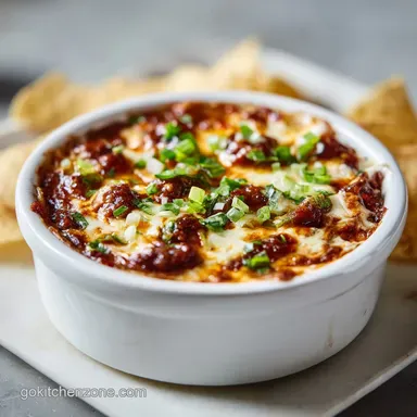 Chili Cheese Dip with Cream Cheese for 9 Servings