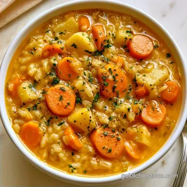 Simple Vegetable Rice Soup in 30 Minutes