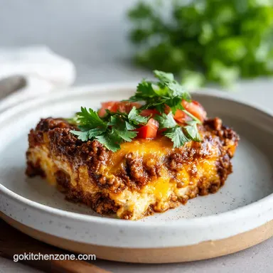 Sloppy Joe Casserole with Tater Tots Recipe Card