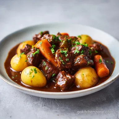 Slow Cooker Beef Stew for 8 Servings Recipe Card