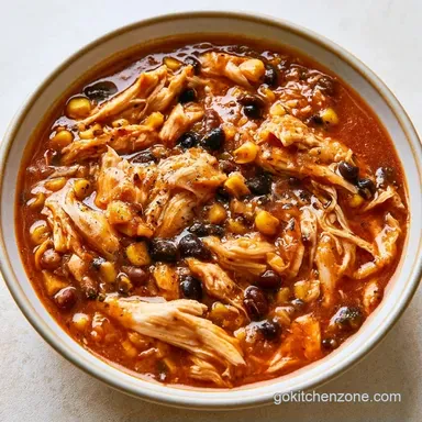 Chicken Enchilada Soup for 6 Servings Recipe Card