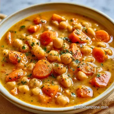 Slow Cooker Chickpea Soup for 6 Servings