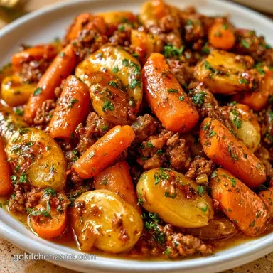 Slow Cooker Ground Beef Casserole for 8
